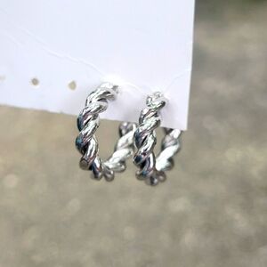 2 for $14! Silver Hoop Earrings NWOT